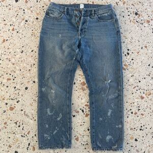 NSF Distressed Blue Boyfriend Jeans